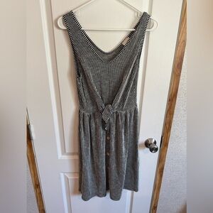 Caution To The Wind Monochrome Striped Dress